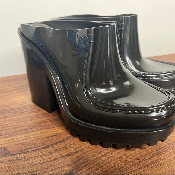 MELISSA PANAPANA MULE Black 90s Platform Office Siren Rachel Green size 5 - Picture 8 of 15